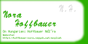 nora hoffbauer business card